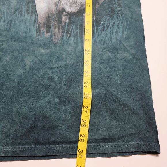 Vintage The Mountain Elk Graphic T-Shirt Green Tie Dye Men's XL Nature Y2k - Picture 6 of 6